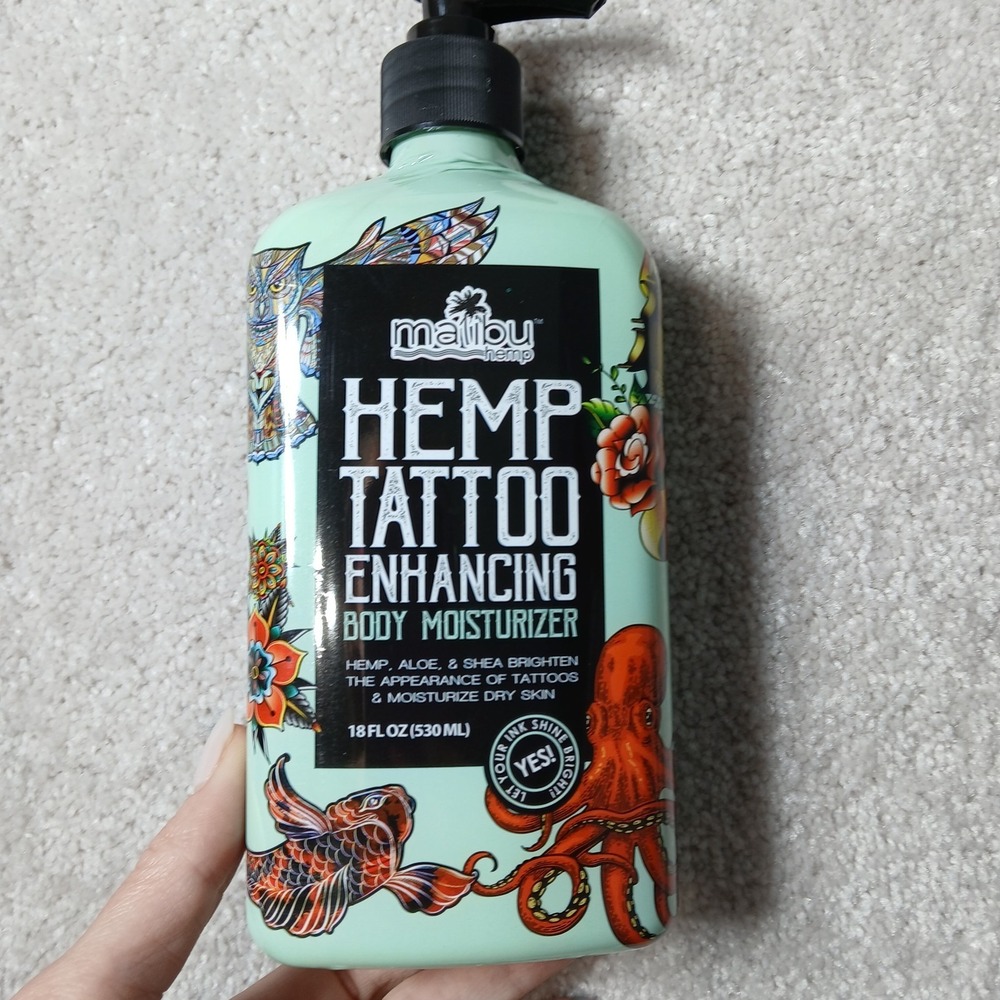 Malibu Hemp Tattoo Enhancing Body Moisturizing Lotion, 18 fl oz (530mL) New